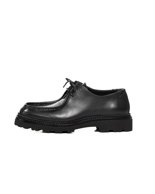 Tyrolean Women's - Du Puy Chateaubriand Calf Black, Baby Crocodile Porosus Black