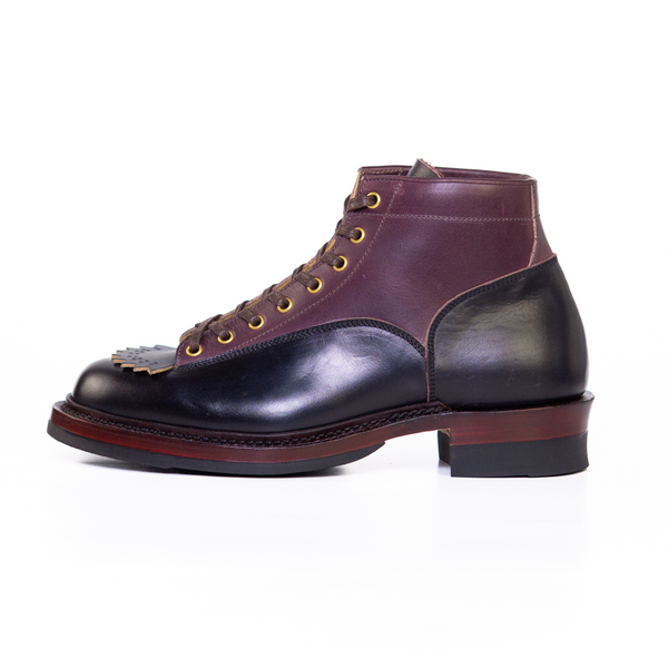 Old Valiant Shorty Black x Burgundy Vegtan Pull-Up